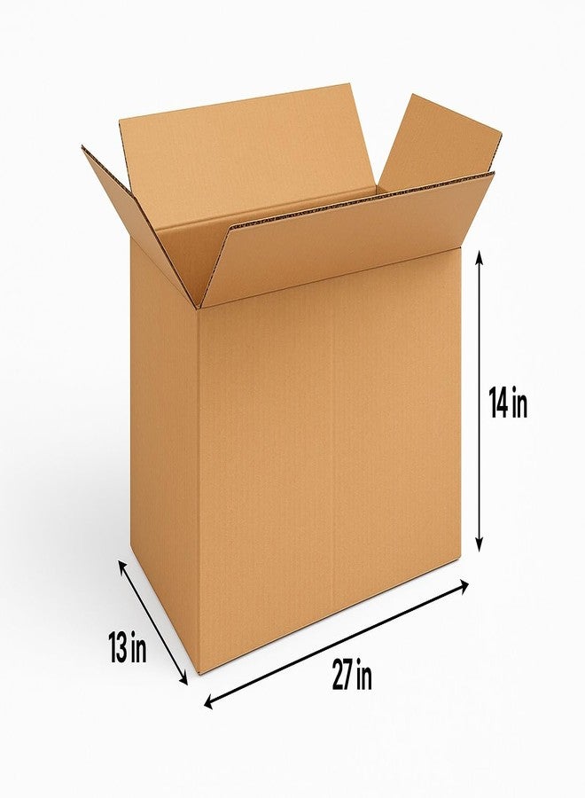 POWERLON صندوق كرتون مموج قوي من باورلون® مكون من 5 طبقات، مقاس 27 × 13 × 14 بوصة، للتعبئة والنقل والشحن والتحريك، متعدد الاستخدامات (عبوة من 3 قطع) - Image 2