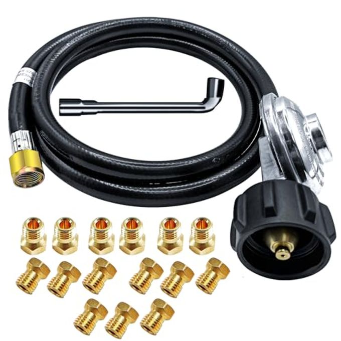 Sekvira Natural Gas to Propane Conversion Kit for Weber Genesis or Genesis II Grill and for Weber Spirit II 310/315,for Weber Conversion Kit with 5FT Propane Regulator Hose,15 LP Holes Hand-Drilled In 5 Sizes - Image 4