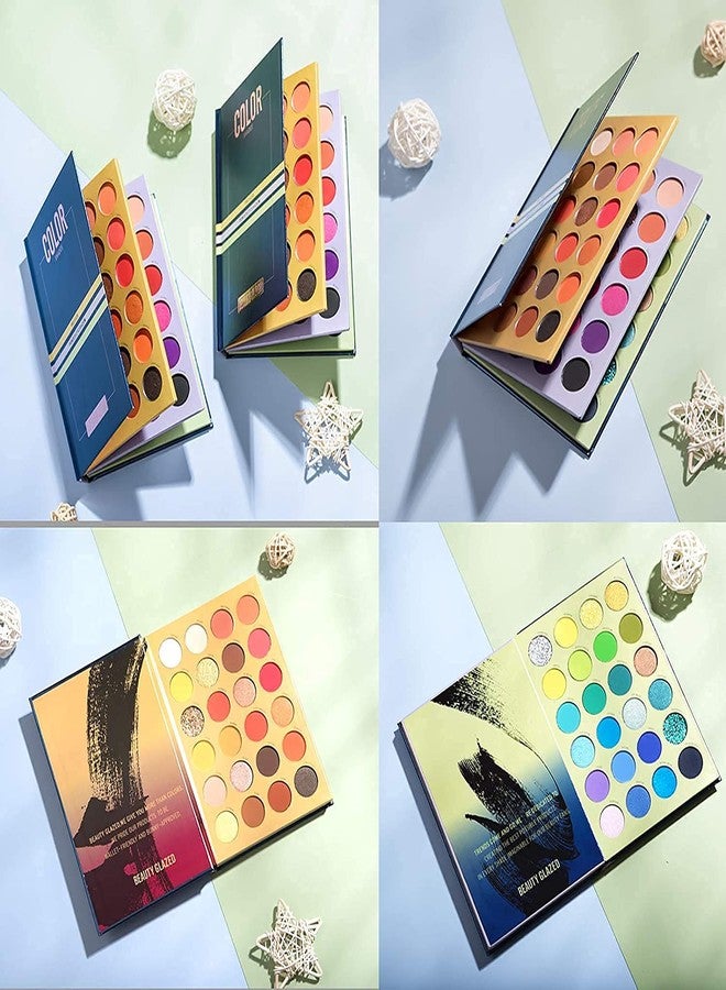 AFFLANO 72 Colors Matte & Shimmer Pigmented Beauty EyeShadow Color Icon Book Eye Shadow Palette - Image 4