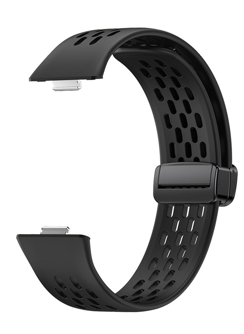 Youque Silicone Sport Watch Strap/Watchband for HUAWEI Watch Fit 3/ Fit 4/ Fit 4 Pro  Smartwatch Black  - Image 3