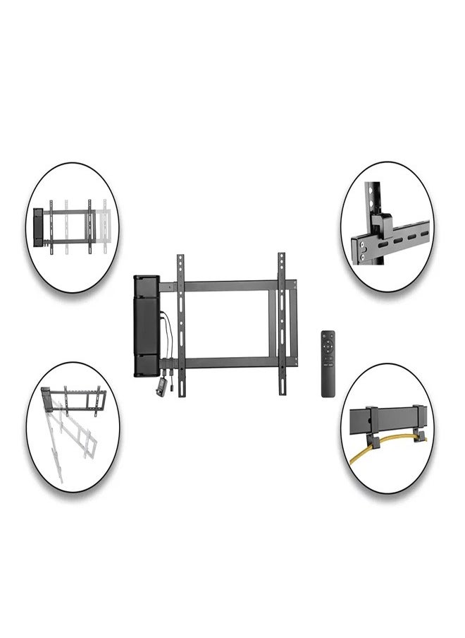 Skill Tech SH M03GR Motorized Panning TV Wall Mount with Remote Control for 32–60 Inch LED/LCD Screens, VESA 600x400, Max Load 40kg – Black  - Image 2