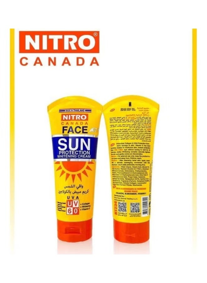 NITRO CANADA Face Sun Protection Whitening Cream UVA+60, 170 g - Image 2