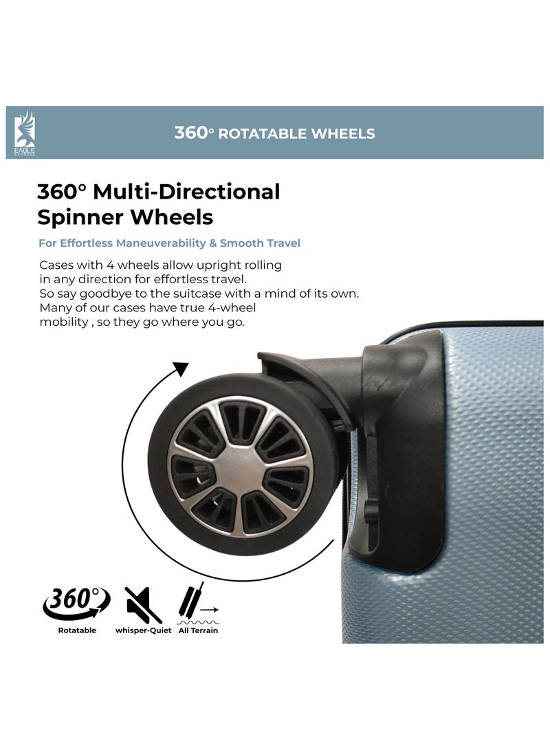 ايجل اكسبريس عربة HORIZONE ABS الصلبة مقاس 20 بوصة باللون الأزرق الجليدي - Image 4