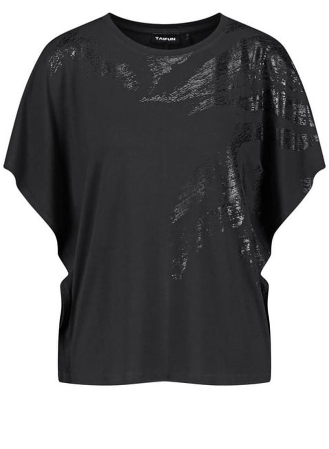 GERRY WEBER بلوزة واسعة مع طباعة فويل - Image 3