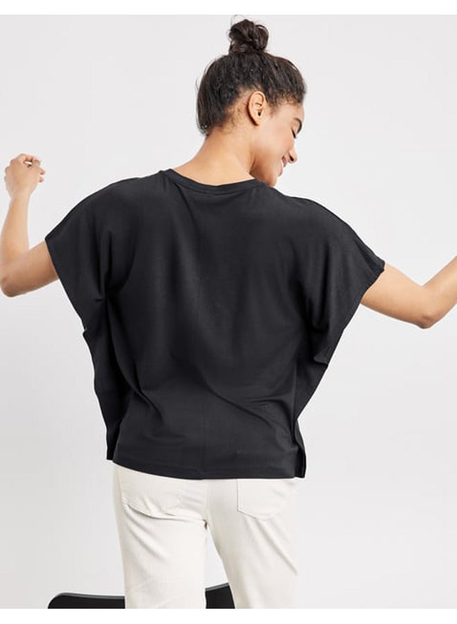 GERRY WEBER بلوزة واسعة مع طباعة فويل - Image 5