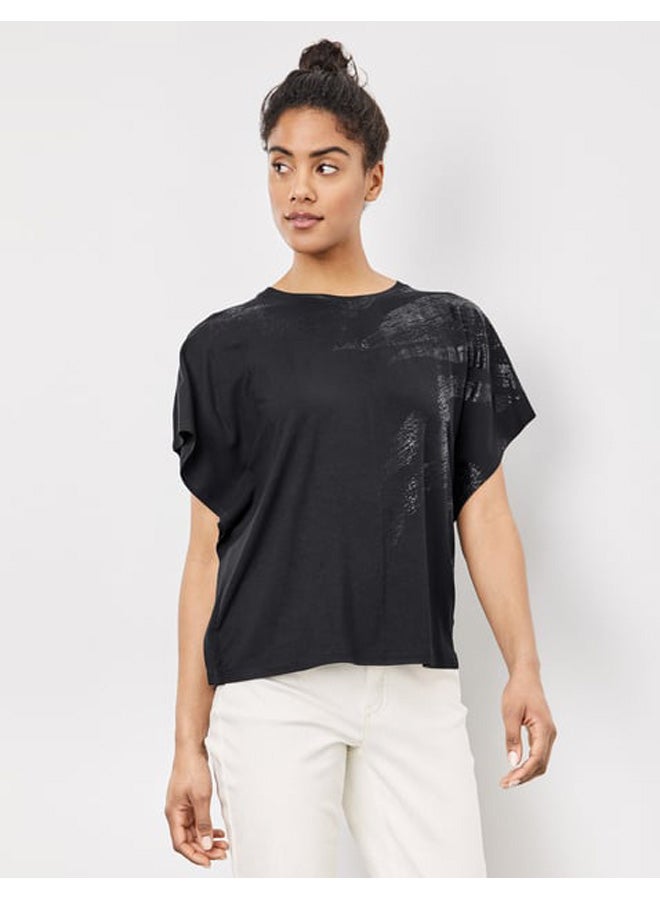 GERRY WEBER بلوزة واسعة مع طباعة فويل - Image 2