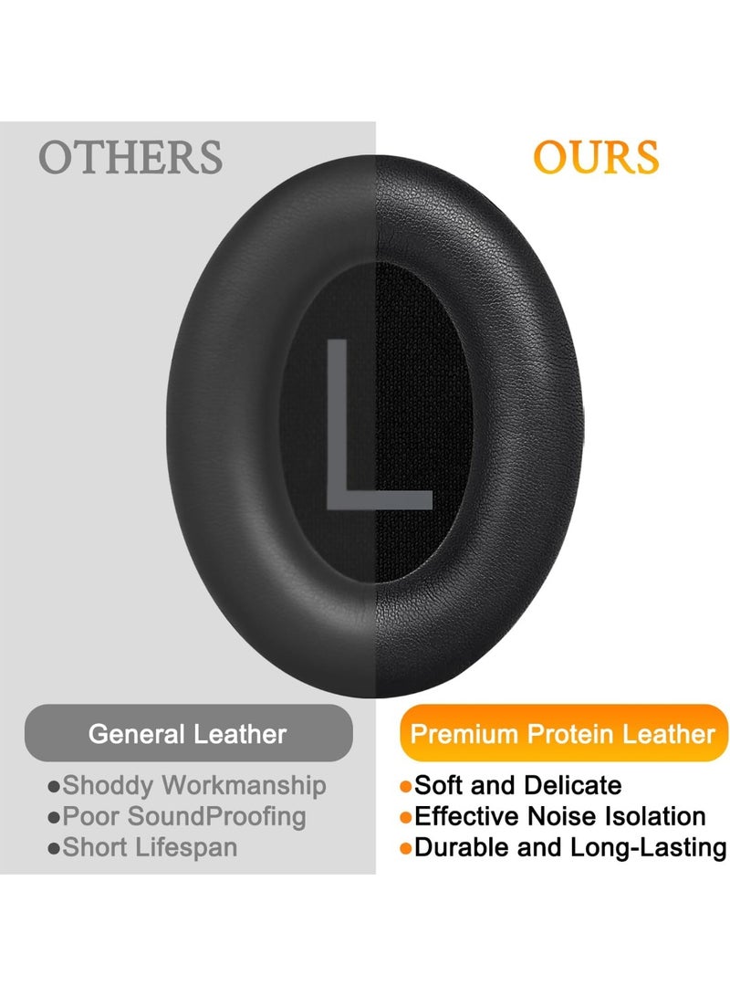 Earpads Replacement for Bose QuietComfort 45 (QC45)/QuietComfort SE (QC SE)/Quiet Comfort Wireless Over-Ear Headphones, Ear Pads Cushions with Softer Protein Leather - Image 4