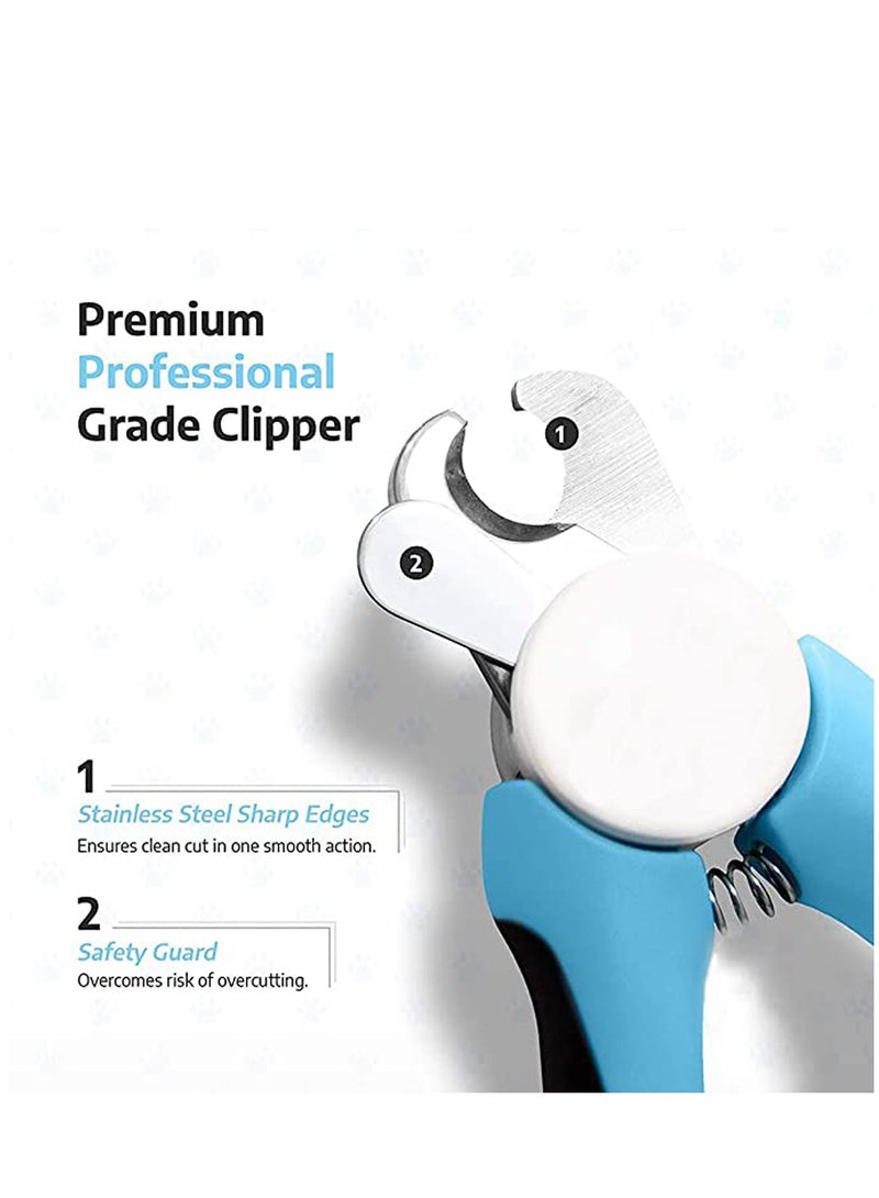 Excefore Dog Nails Clippers with Safety Guard to Protect Over-Cutting Nails, Professional Dog Nail Clippers, Razor Sharp Blades with Bonus Dog Nail File, Dog claw clippers-Sturdy Non-Slip Handles - Image 2