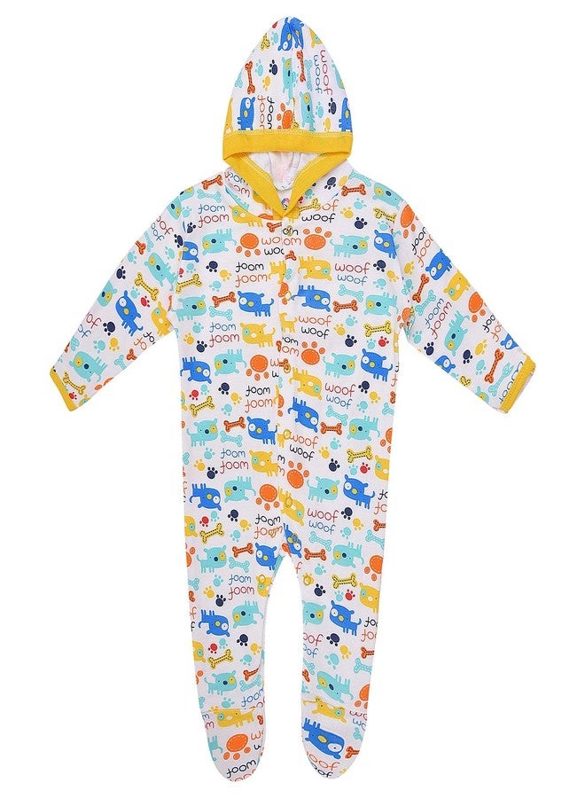 MAGIC TOWN Babyneeds New Born Baby Multi-Color Long Sleeve Cotton Sleep Suit Romper for Boys and Girls Set of 2 - Image 2
