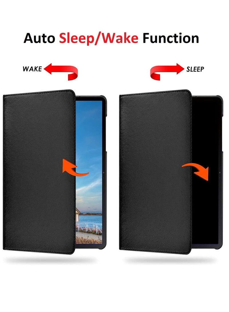 MUNTAQI Rotating Case for Samsung Galaxy Tab A7 10.4 (2020/2022) [T500/T505/T507/T509] | 360-Degree Stand with [Auto Sleep/Wake] | Folio Leather Smart Tablet Cover (Black) - Image 4