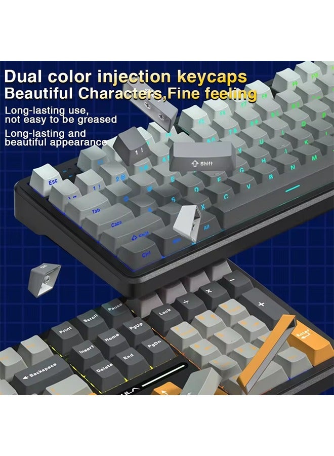 أولا لوحة مفاتيح AULA F108 بتصميم 100% ومعدل اقتراع 1K ولوحة مفاتيح ميكانيكية للألعاب قابلة للتبديل السريع ومفتاح خطي مع برنامج ماكرو - Image 2