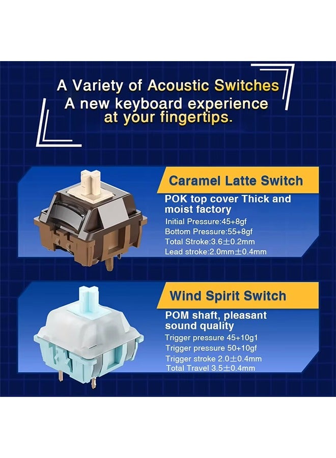 أولا لوحة مفاتيح AULA F108 بتصميم 100% ومعدل اقتراع 1K ولوحة مفاتيح ميكانيكية للألعاب قابلة للتبديل السريع ومفتاح خطي مع برنامج ماكرو - Image 3