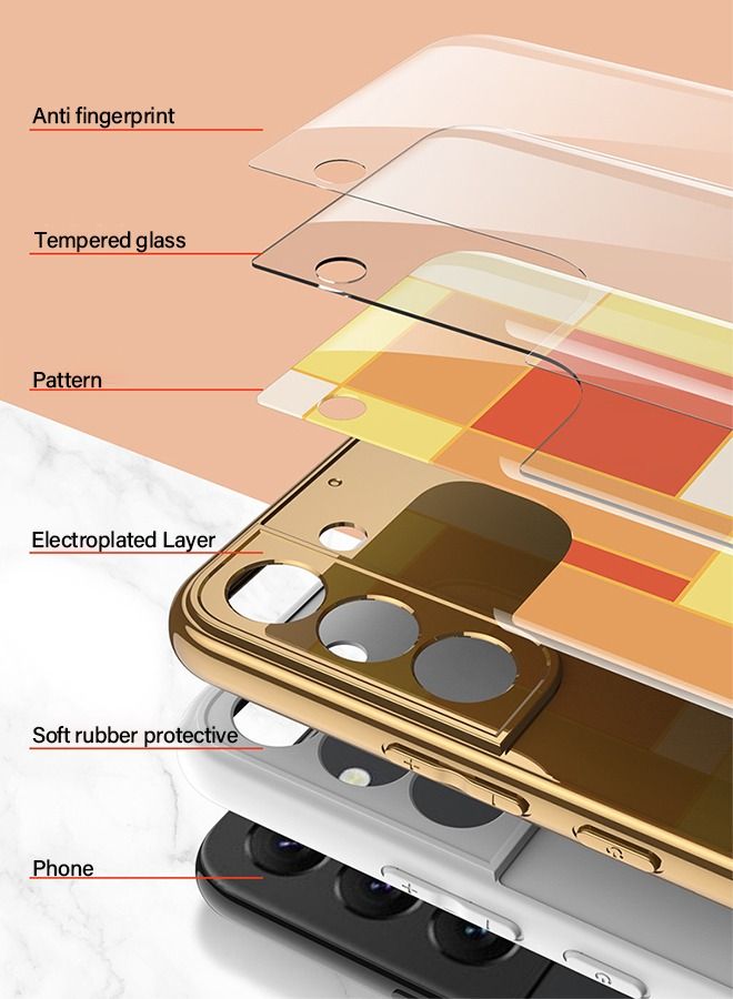 GROIC Samsung Galaxy S22 Ultra 6.8 Inch Case Plating Phone Case, Soft TPU Airbag Anti-Fall Shockproof Camera Protective Electroplated - Image 2