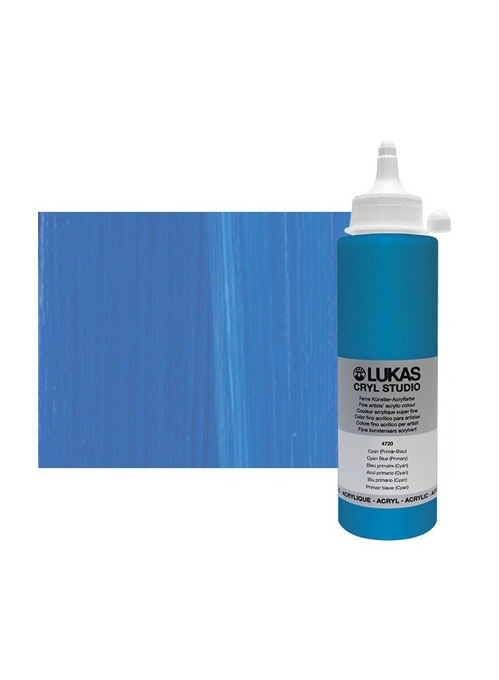 Acrylic paint Lukas Cryl Studio 250ml Cyan blue