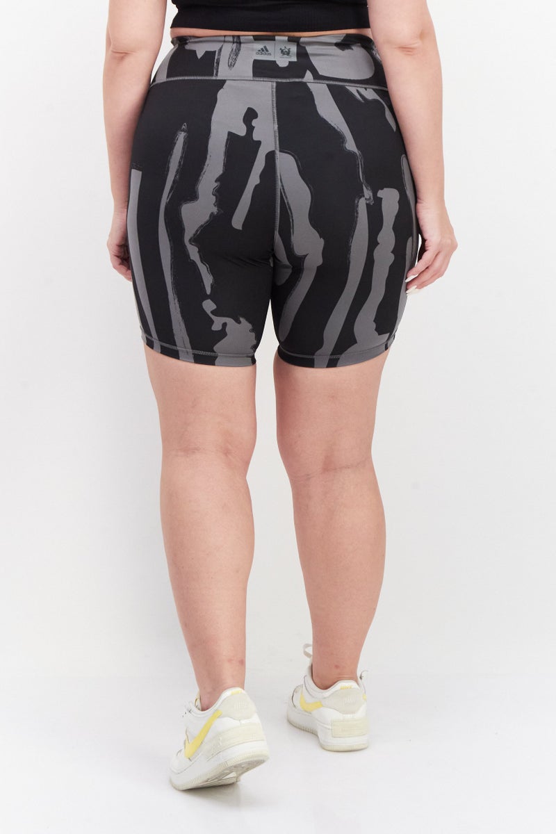 Adidas Women Plus Size Pull On Training Shorts, Black  - Image 2