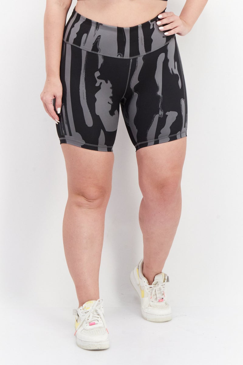 Adidas Women Plus Size Pull On Training Shorts, Black  - Image 1