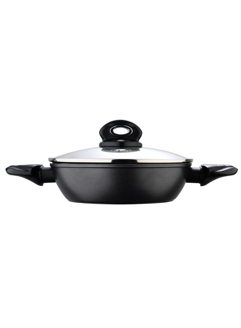 BERGNER وعاء طهي غير لاصق من اوريون مصنوع من الألومنيوم المزور مع قاع تحريض وغطاء 24 × 6.5 سم  - Image 3