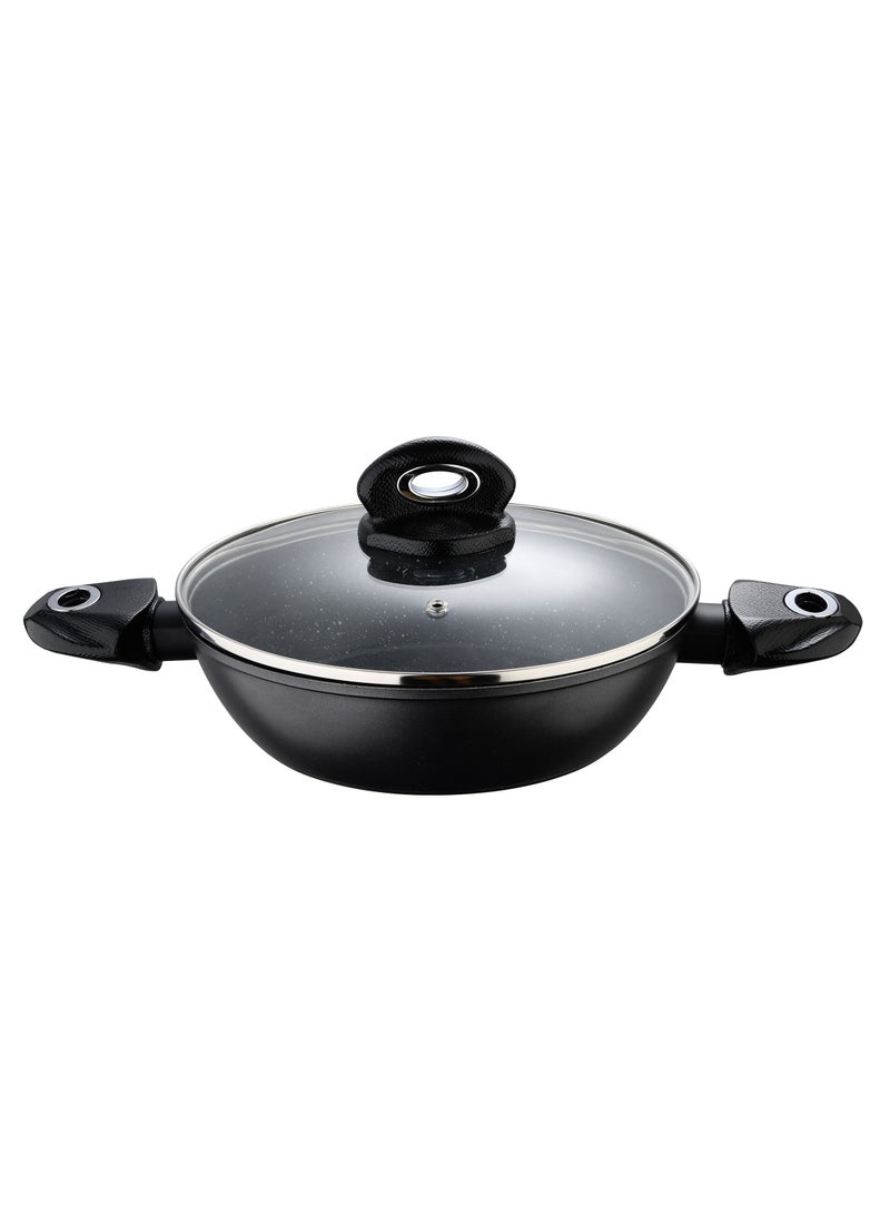 BERGNER وعاء طهي غير لاصق من اوريون مصنوع من الألومنيوم المزور مع قاع تحريض وغطاء 24 × 6.5 سم  - Image 2