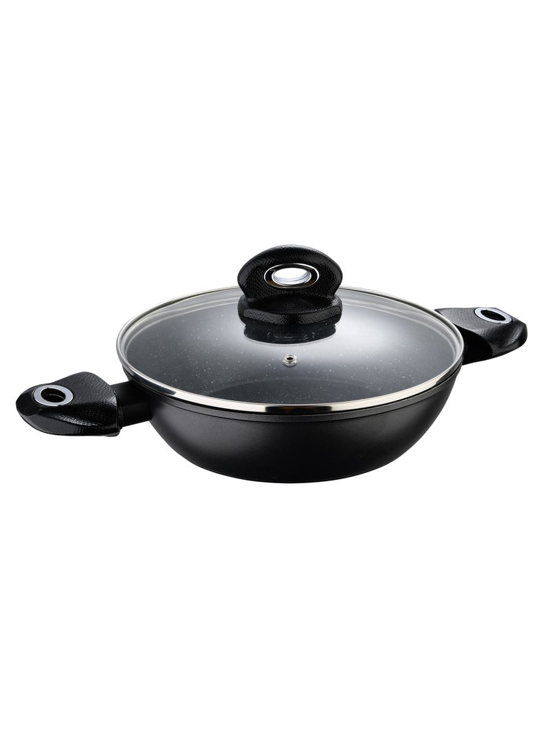 BERGNER وعاء طهي غير لاصق من اوريون مصنوع من الألومنيوم المزور مع قاع تحريض وغطاء 24 × 6.5 سم  - Image 1