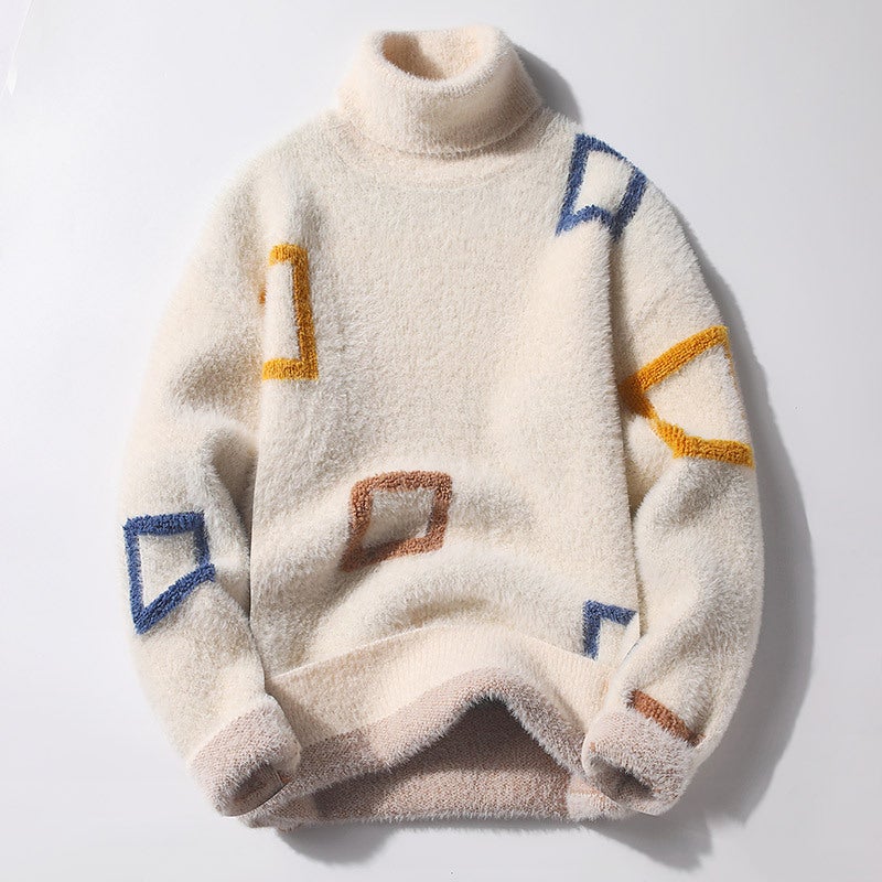 2022 Mens Autumn Winter Turtleneck Sweater Knitwear Casual Thickened WE7116 m