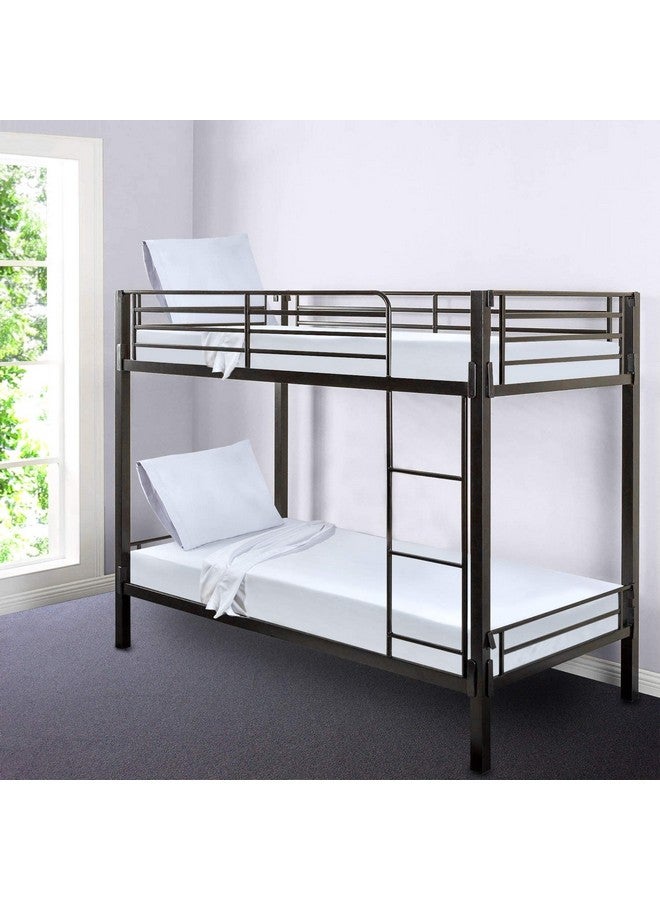 Gilbins طقم شراشف جيلبينس بحجم 30" × 75" × 8" مكون من 4 قطع، ملاءة مشدودة وملاءة مسطحة و2 غطاء وسادة، مصنوع من القطن، مثالي لأسرة المعسكر/المركبات الترفيهية/أسرة الضيوف باللون الأزرق - Image 4