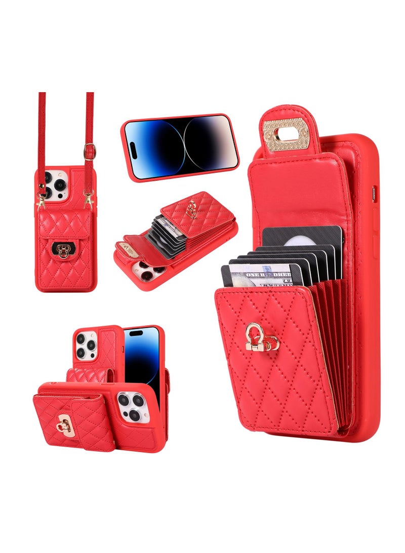 Suteni Back Cover Leather Card Slots Phone Case for iPhone - Image 3