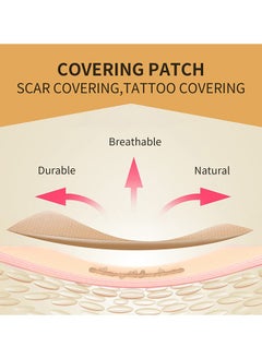 Jaysuing Tattoo Covering Up Sticker Ultra Thin Patch, Tattoo Concealing Tape Breathable And Waterproof Skin Concealing Tape Tattoo Flaw Conceal Sticker Patch Scar Cover Sticker (6PCS Skin Primary Color)  - Image 5