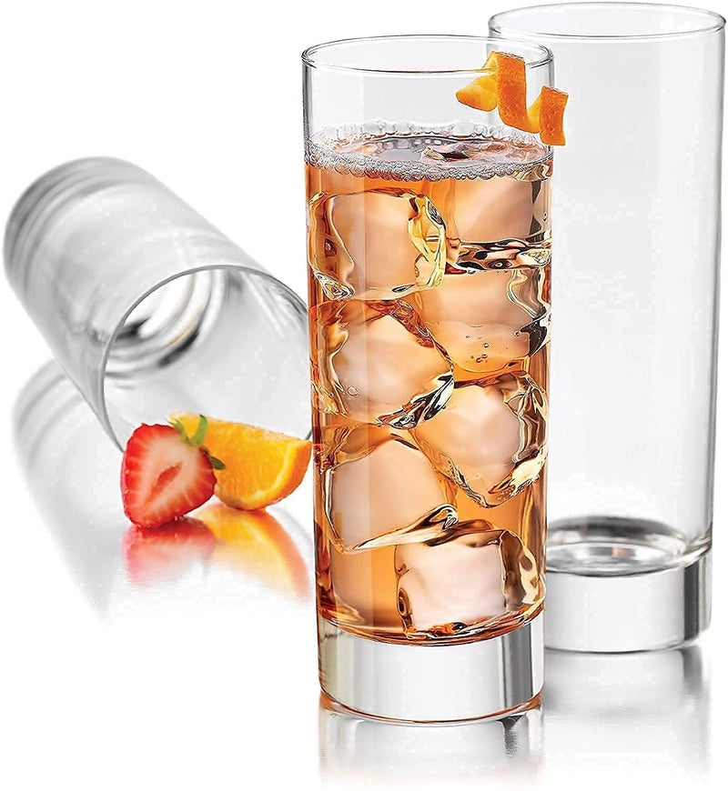 CLVJ Set of 6 Glass for Dining Table Water Juice Glass MilkCold Drink Whiskey Cocktail LeadFree Perfect for Home Round Glass 300ML - Image 4