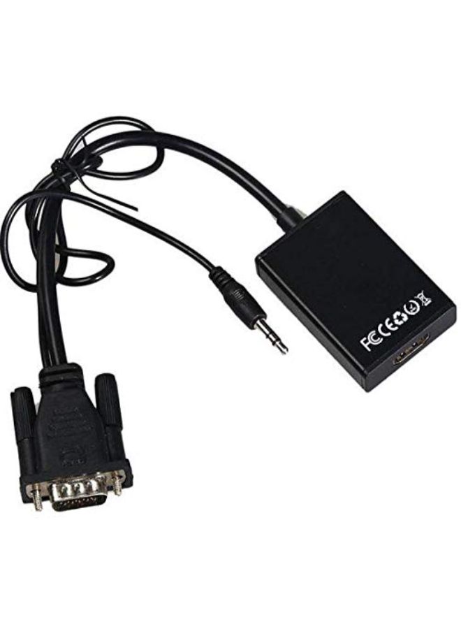 VGA Male To HDMI Audio Video Cable Converter Black - Image 3
