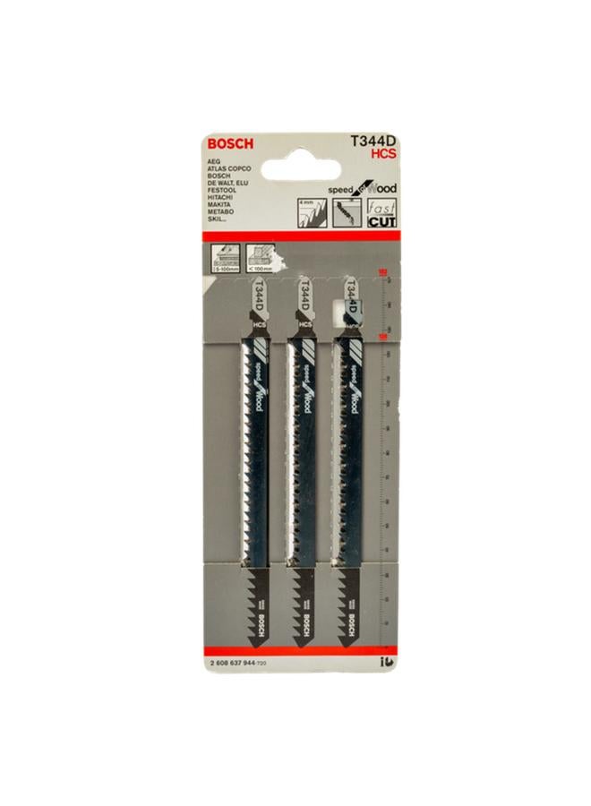 BOSCH T344D High Carbon Steel Jigsaw Blade Set Black 120mm JE2 608 637 944 - Image 2