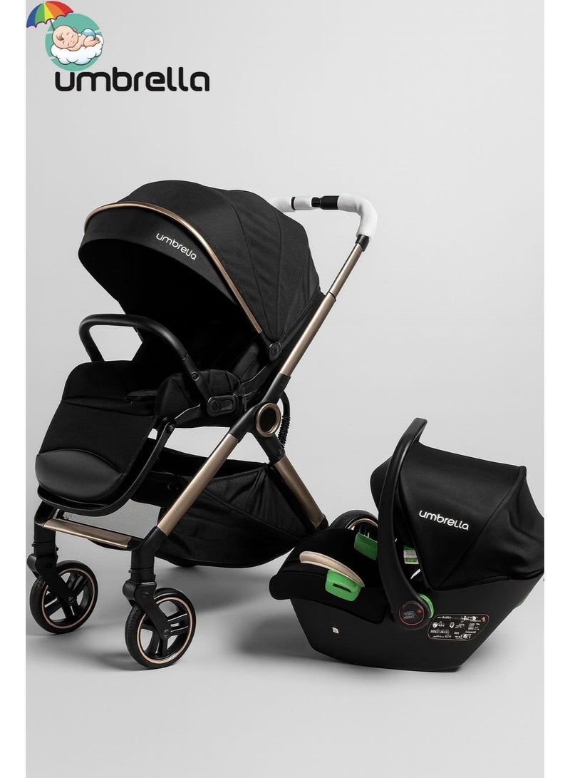 امبريلا طقم بالكرسيت امبريلا X17 PRO MAX فاخرة في اتجاهين - أسود - Image 1