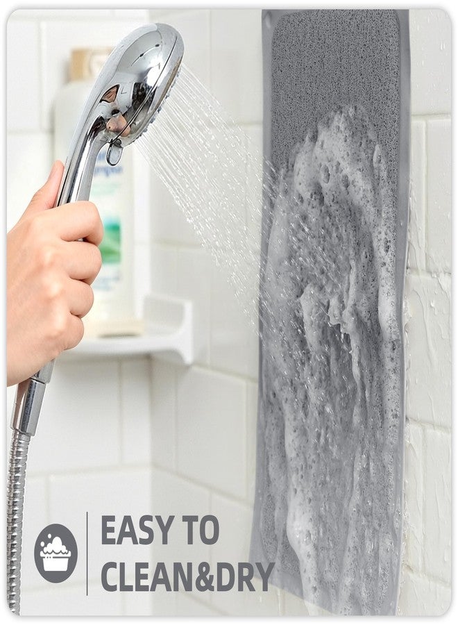 Bosap Upgraded Anti Slip Shower Mat for Inside Shower,Non Slip Bathtub Mat with Suction Cups,Shower Floor Mat,Scrubber Mats,Easy to Clean,Quick Dry,Easy Drainage,Loofah Bath Mat for Tub,Grey,16''x24'' - Image 4