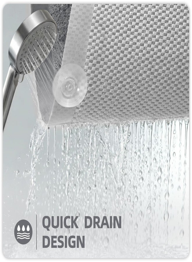 Bosap Upgraded Anti Slip Shower Mat for Inside Shower,Non Slip Bathtub Mat with Suction Cups,Shower Floor Mat,Scrubber Mats,Easy to Clean,Quick Dry,Easy Drainage,Loofah Bath Mat for Tub,Grey,16''x24'' - Image 5