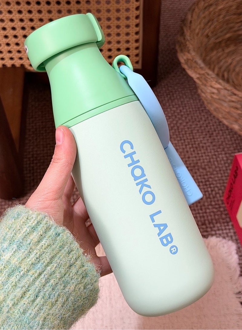 تشاكو لاب CHAKO LAB عالي القيمة زجاجة العزل مع اثنين من طرق الشرب، وسهلة المحمولة، 520ML - Image 2