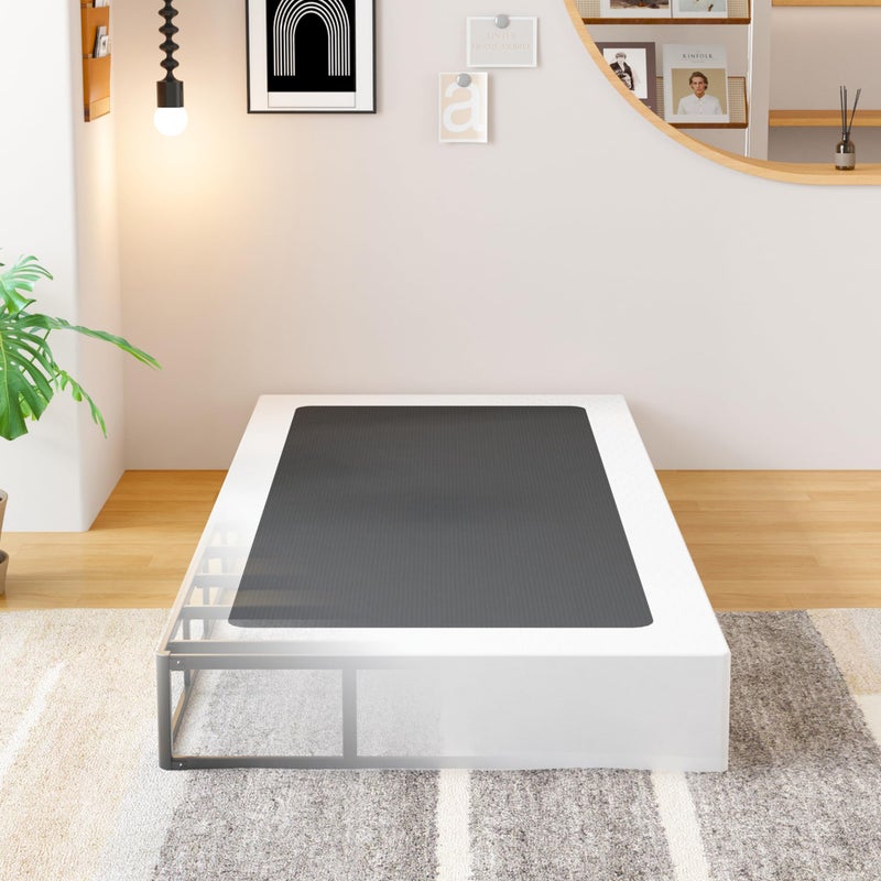 EMODA 8 Inch Twin Box Spring Heavy Duty Metal Mattress Foundation Bed Base with Fabric Cover, Easy Assembly - Image 1