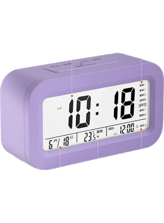 Compas Alarm Clock For Students, Desktop Electronic Clock, Children'S Student Alarm Clock, 2139 Pink Rechargeable Model - Image 3