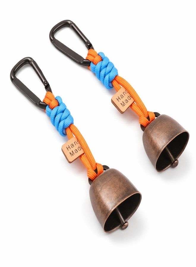 kcrygogo 2 Pack Bear Bells with Handwoven Rope for Hiking Camping - Outdoor Safety Alert Bell to Deter Bears, Wildlife Warning铃 for Backpacking, Trekking in Bear Country, Great Gift for Hikers - Image 1