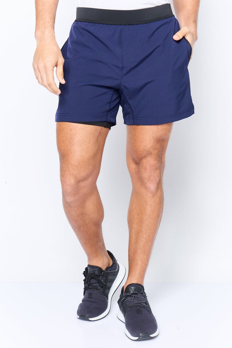 Mister Men Sportswear Fit 5 Inseam Training Shorts, Navy - Image 1