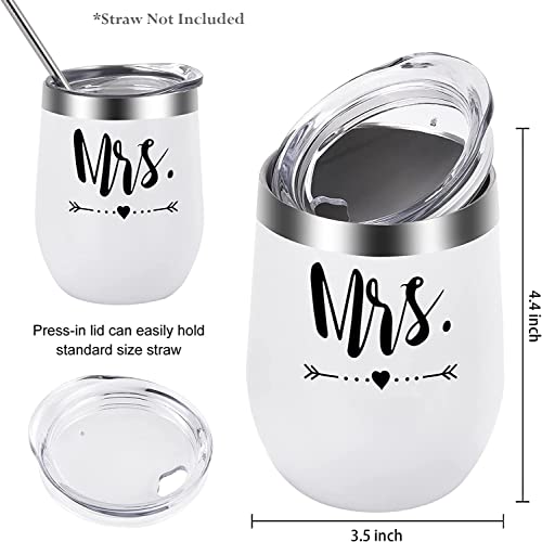 STORE 2508 Insulated Tumbler Set Of 2, Mr Mrs, Stainless Steel, Anniversary Gift, Wedding Gift 350Ml - Image 3