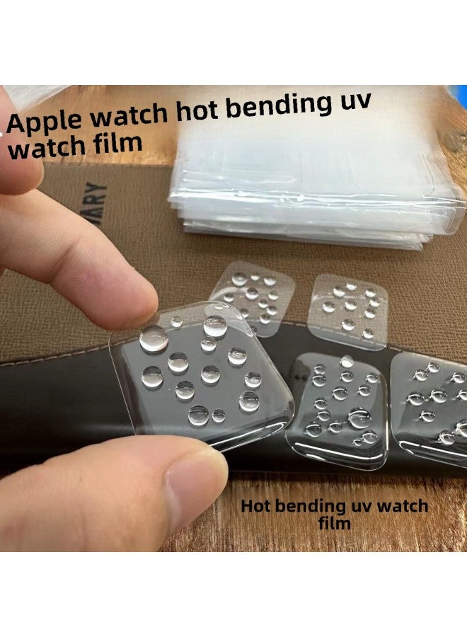 For Apple Iwatch Serie8 Watch Film Hot Bending Uv Explosion-proof Film Full Glue Apple S7 Watch Film 41/42-Color:Hot Bending UV Without Explosion-proof Film (full Version)-Dimensions:42mm  - Image 2