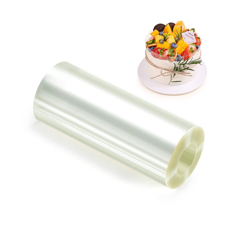 Cake Collars 4 x 600inch 59 mil thick Transparent Acetate Sheets Rolls for Baking Surrounding Edge Decorating