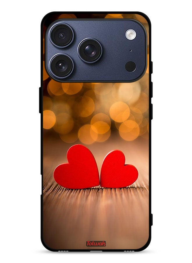 Tolwak Apple iPhone 17 Pro Protective Case Cover Two Beautiful Hearts - Image 1