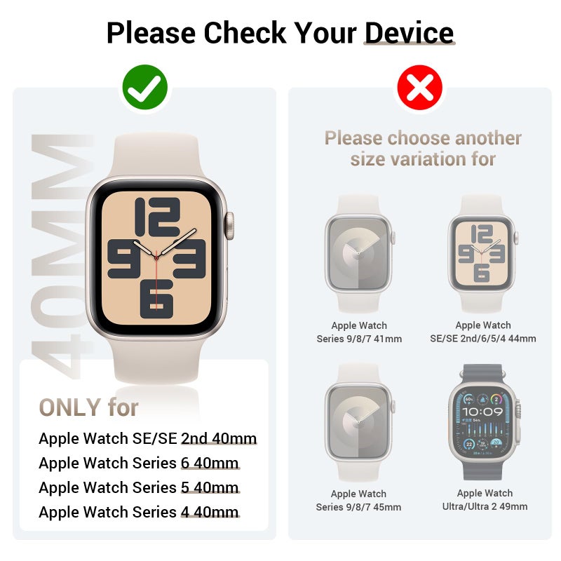 Tensea [3Pack for Apple Watch Screen Protector Case SE 2nd Generation 6 5 4 40mm Accessories, iWatch Diamond Bumper Case Built-in Tempered Glass Film, Protective Bling Face Cover for Women, 40 mm - Image 2