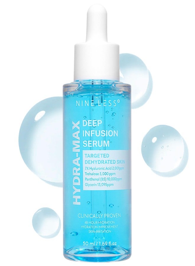 NINELESS HYDRA-MAX Deep Infusion Serum -48hr Korean Hydrating Face Serum with Hyaluronic Acid, Panthenol - 5 Ceramides -Deep Moisture, Fast Absorbing, All Skin Types, 1.69 fl.oz. - Image 1