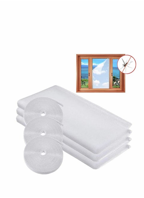 Window Mosquito Screen Nets, Fly Window Screen Mesh Insect Netting with Self-Adhesive Tapes, Window Screen Mosquito Netting, Fly Screen Window netting