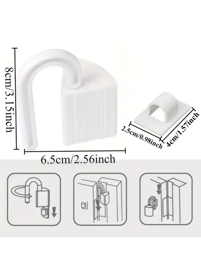 White 5pcs Rotating Hanging Door Stopper Anti Pinch Finger Guard Easy Install - Image 2