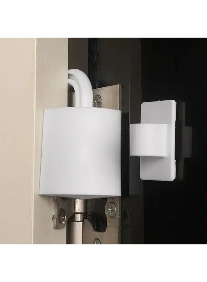 White 5pcs Rotating Hanging Door Stopper Anti Pinch Finger Guard Easy Install - Image 4