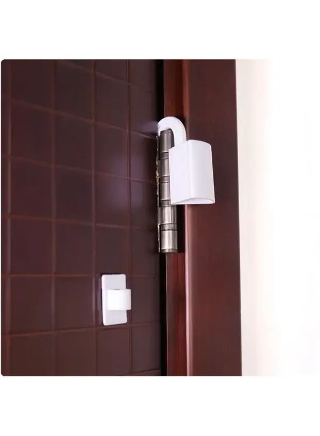 White 5pcs Rotating Hanging Door Stopper Anti Pinch Finger Guard Easy Install - Image 5
