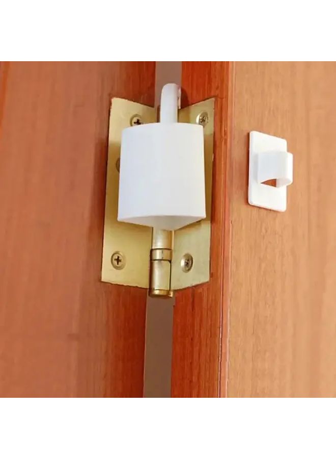 White 5pcs Rotating Hanging Door Stopper Anti Pinch Finger Guard Easy Install - Image 1