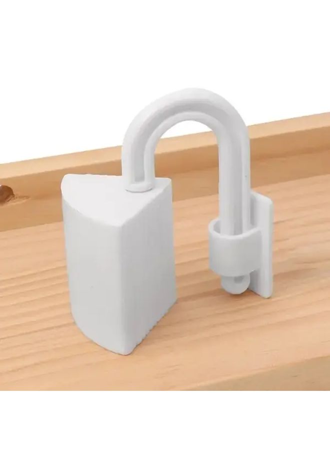 White 5pcs Rotating Hanging Door Stopper Anti Pinch Finger Guard Easy Install - Image 3
